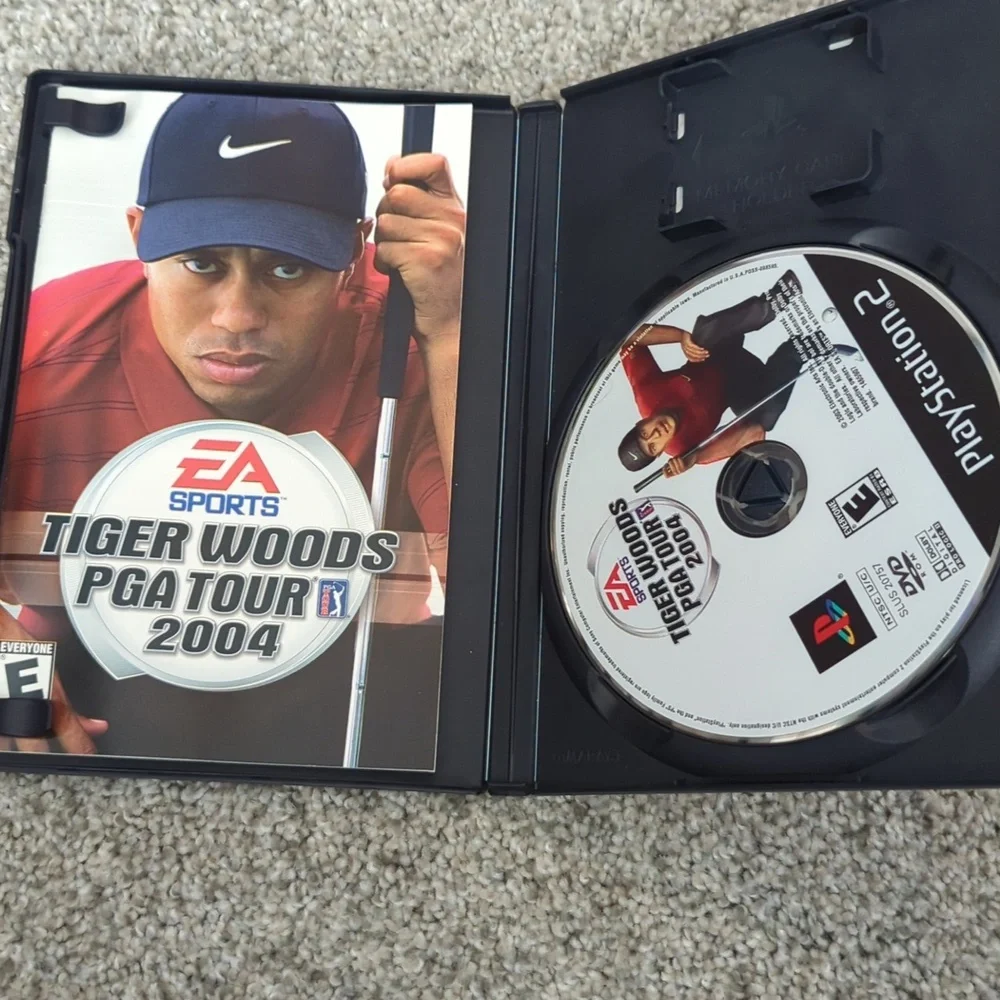 PS2 Tiger Woods PGA Tour 2004 EA Sports Video Game + Instructions Used V Good